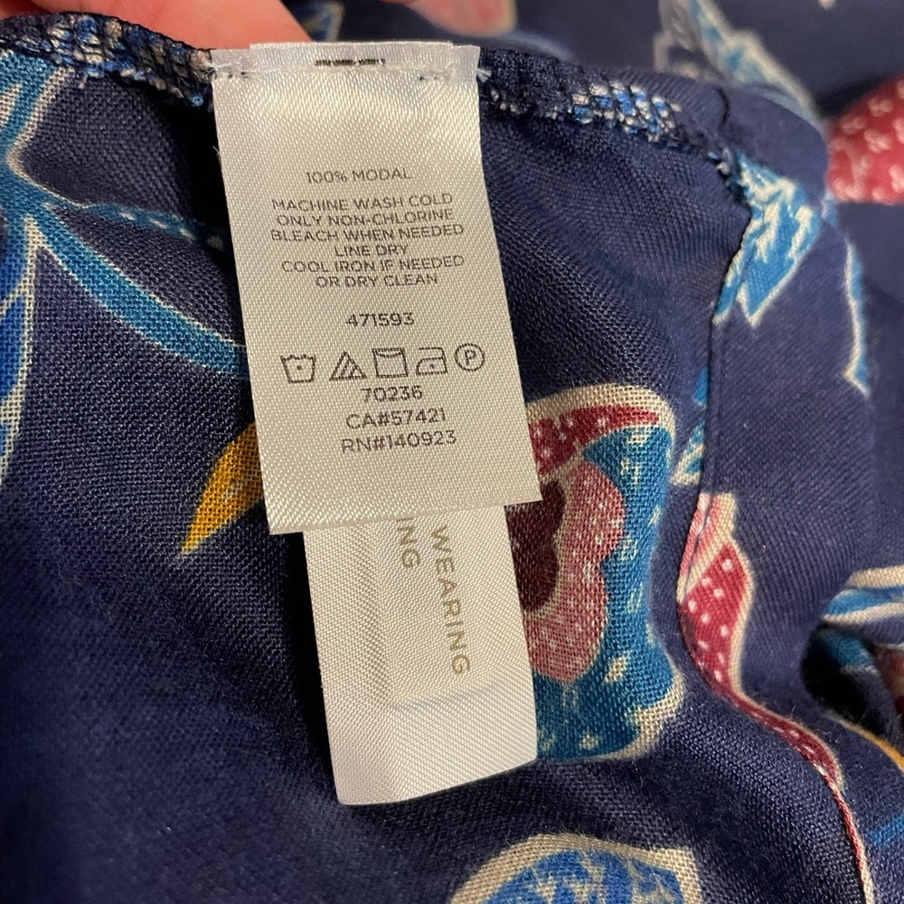 NWOT LOFT blue floral boho open cardigan wrap sz XS/S - Picture 4 of 9